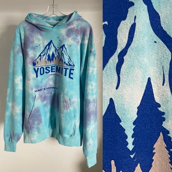 BOWERY SUPPLY CO. Cozy YOSEMITE Themed HOODIE SWEATSHIRT Shacket Size Medium - Picture 2 of 5